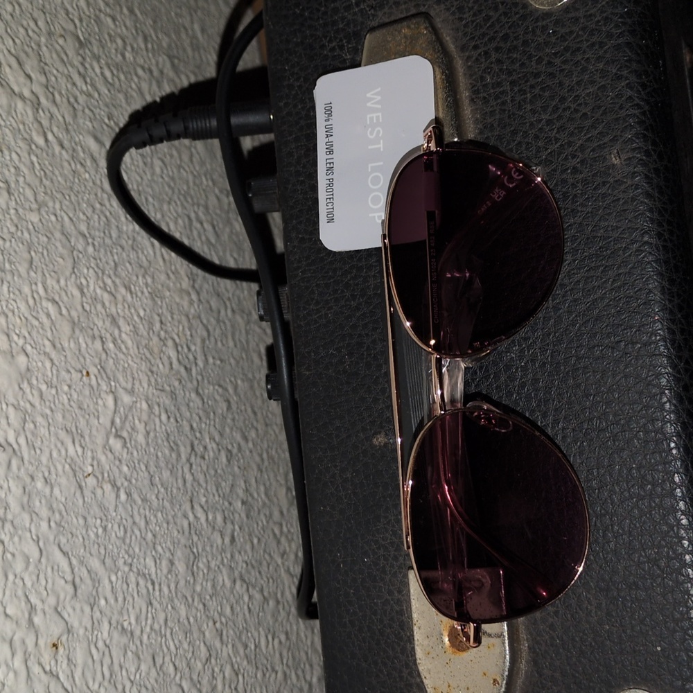 West Loop Rose Gold Sunglasses with Dark Lenses